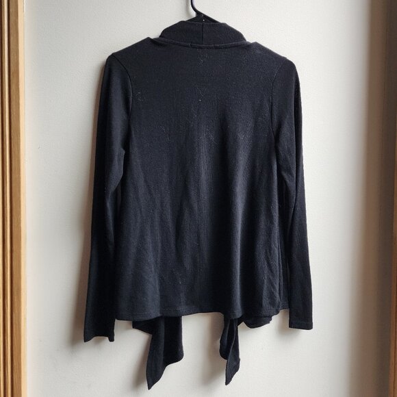 Ambiance Black Angled Open Cardigan Size Large - Picture 14 of 16